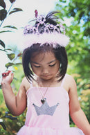 Princezina tiara - Roze srebrna