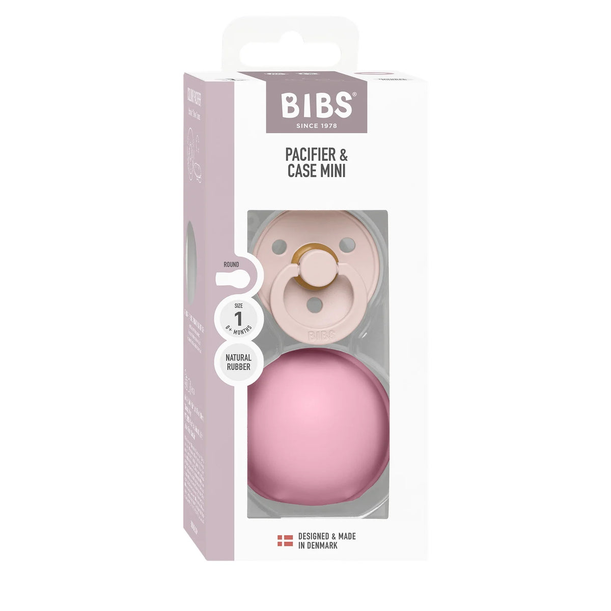 BIBS varalica Petal 0-6M i kutija za varalicu Mini Baby Pink