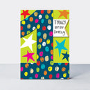 Čestitka -  Age 1 Boy - Hip Hip Hooray/Stars