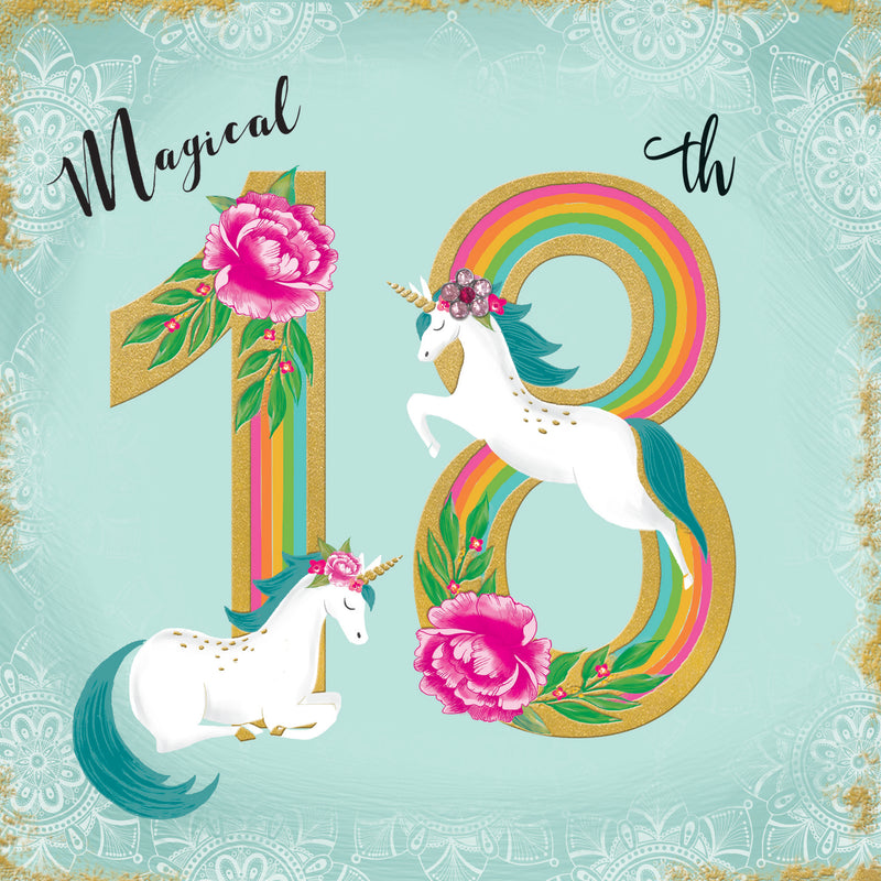 Čestitka - 18th Birthday/Unicorns