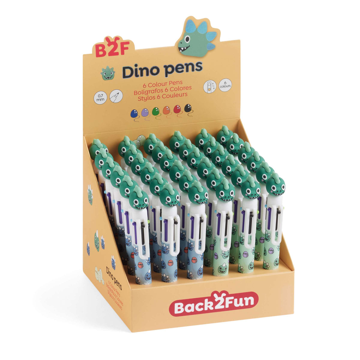 Hemijska olovka sa 6 boja - Dino