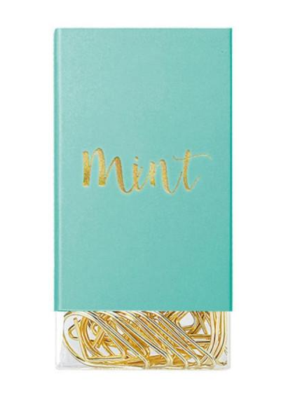 Set od 15 zlatnih spajalica - Mint