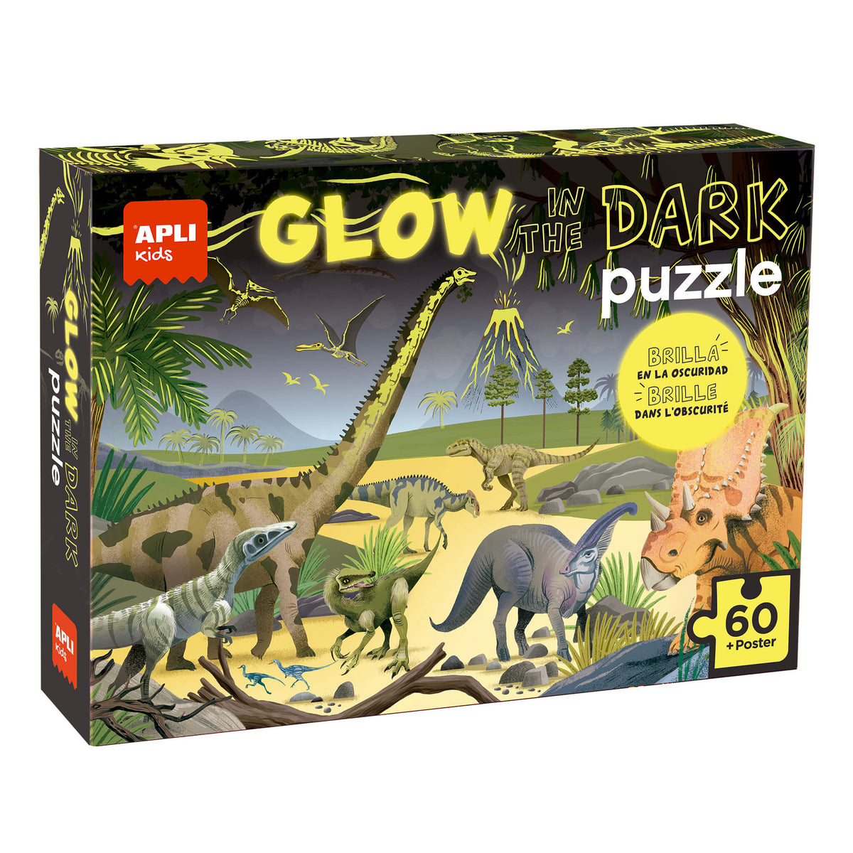 Puzzle koje svetle u mraku - dinosaurus