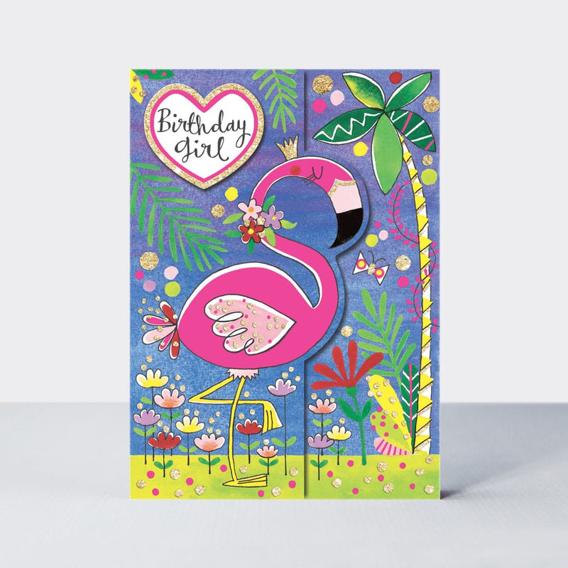 Čestitka - Birthday Girl Flamingo