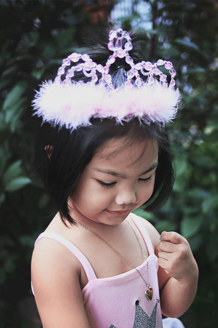 Princezina tiara - Roze srebrna