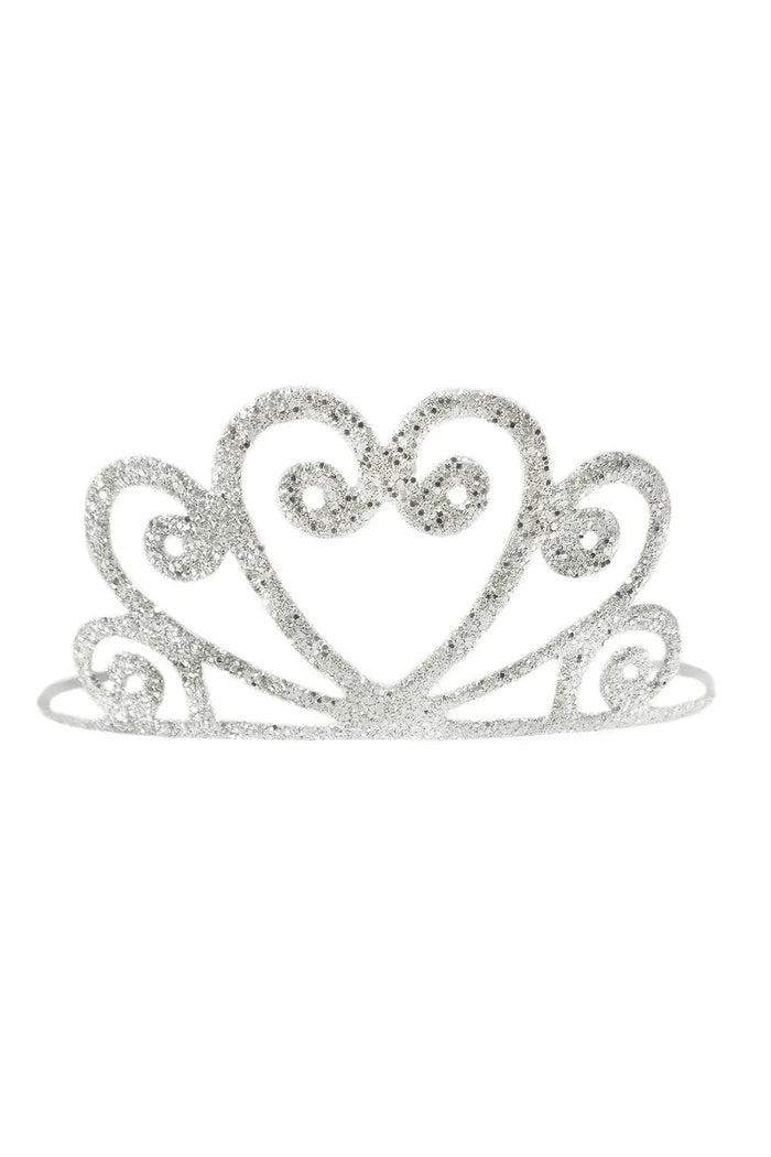 Princezina tiara - Srebrna sa šljokicama