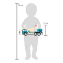 Drveni kamion sa dizalicom i paletom