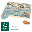 Drvena umetaljka sa zvucima - safari