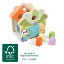 Drvena kućica sa oblicima - džungla