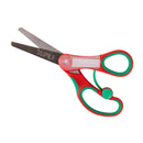 Crvene školske makaze sa oznakom za ime