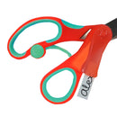 Crvene školske makaze sa oznakom za ime