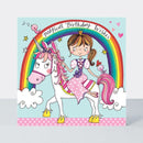 Čestitka puzzla - Princess and unicorn