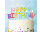 Set sveća - Happy Birthday u duginim bojama