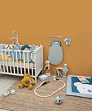 Ogradica za krevetac - sivo plava