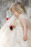 Dečija haljina – Zlatni glamur 5-6 godina