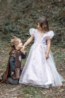 Dečiji kostim - Platinasta haljina princeze 3-4 godine