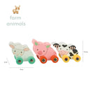 Drveni set  vozalica- 3 životinje sa farme