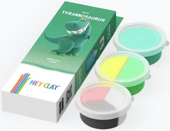 HEY CLAY Glina Dinos - 3 cans - Tyrannosaurus
