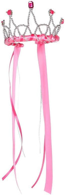 Princezina tiara - Tamno roze mašna