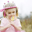 Princezina tiara - Tamno roze mašna