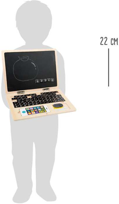 Drveni laptop sa magnetnom tablom