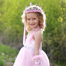 Princezina tiara - Svetlo roze mašna