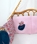 Ogradica za krevetac - roze teget