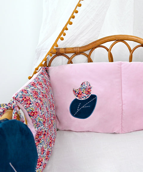 Ogradica za krevetac - roze teget