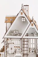 Kućica za lutke Puzliana Dreamhouse 80cm sa nameštajem