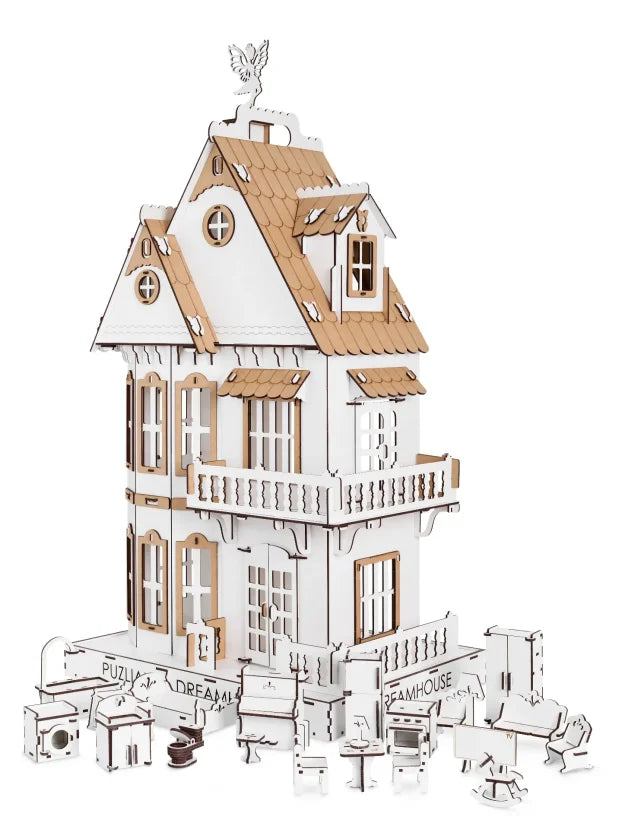 Kućica za lutke Puzliana Dreamhouse 80cm sa nameštajem