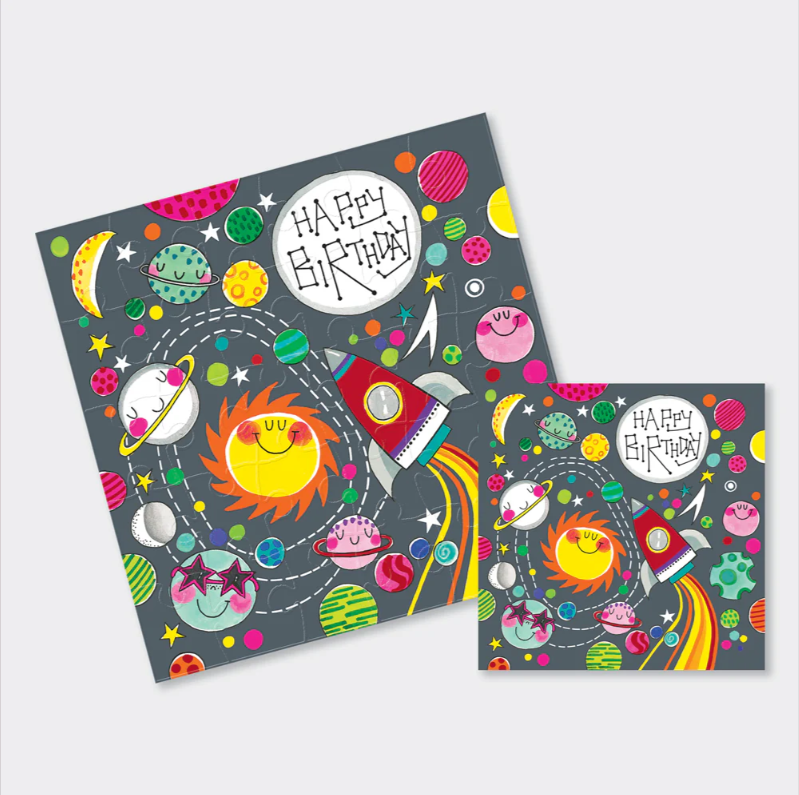 Čestitka puzzla -HB Space Scene