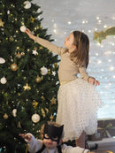 Suknja - duga sa zlatnim tačkicama