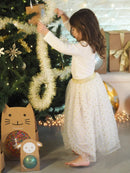 Suknja - duga sa zlatnim tačkicama