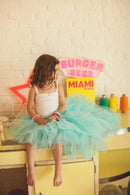 Suknja od tila -  plava