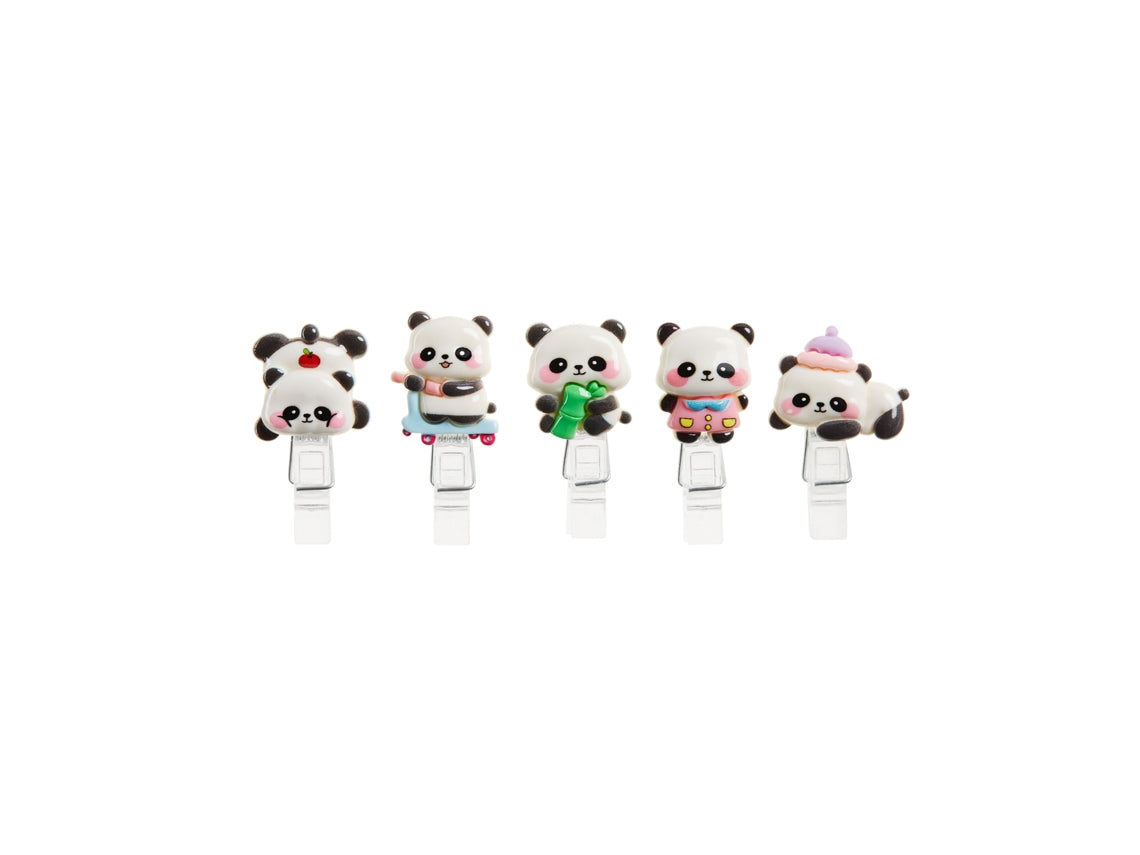 Set 5 mini štipaljki - Panda