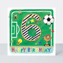 Čestitka - Age 6 Boy/Football birthday card