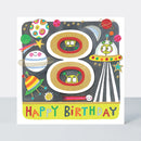 Čestitka - Age 8 Boy/Aliens birthday card