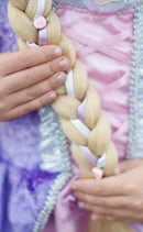 Princezina kapa sa pletenicom - lila