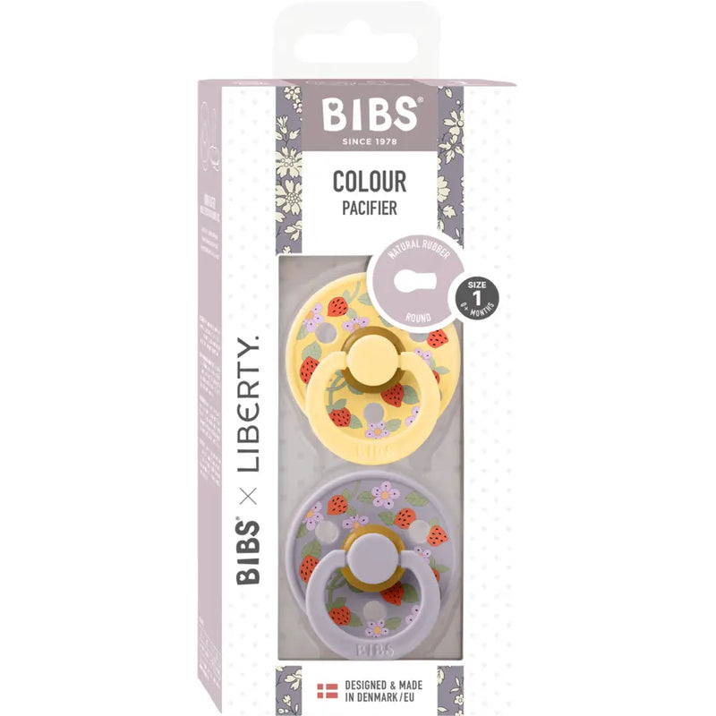 BIBS x Liberty varalica Strawberries and Cream Pale Butter mix  0-6M