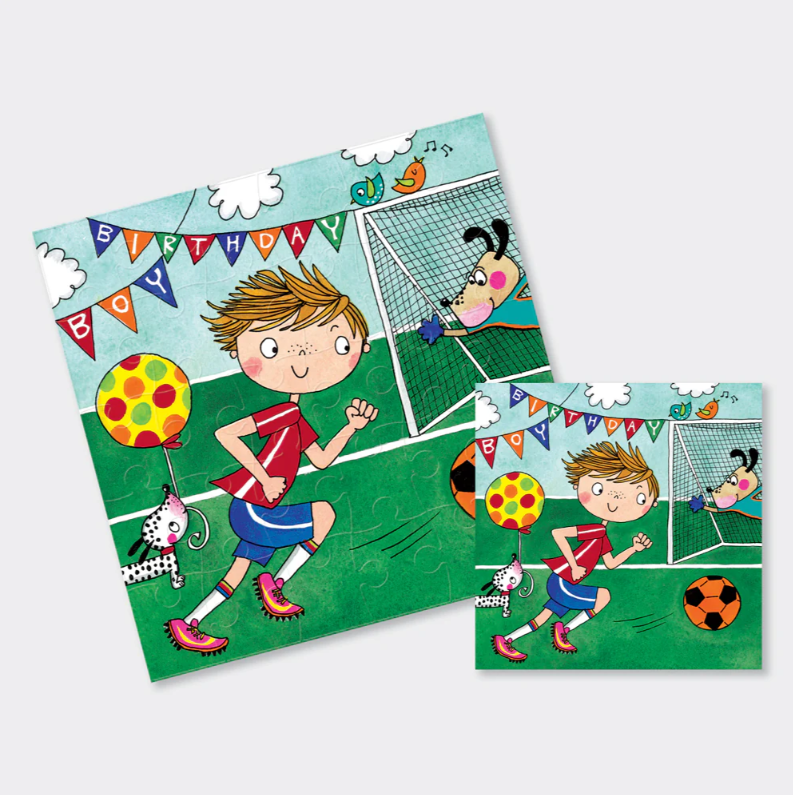 Čestitka puzzla - Birthday Boy/Football/Dogs