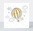 Čestitka -  Hello Little One/Hot Air Balloon