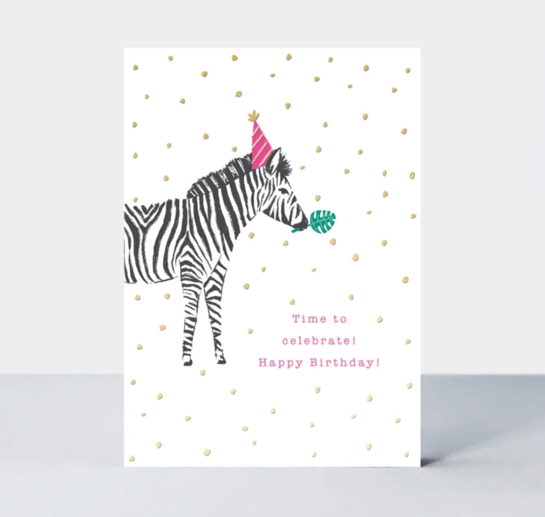 Čestitka-Birthday Party Zebra