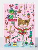 Čestitka - Advent calendar fairy & reindeer