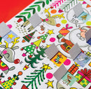 Čestitka - Advent calendar Santa, reindeer & trees