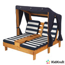 Ležaljka za dvoje sa držačima za čaše - Med i plavo