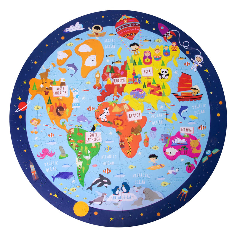 Kružne puzzle - Mapa sveta