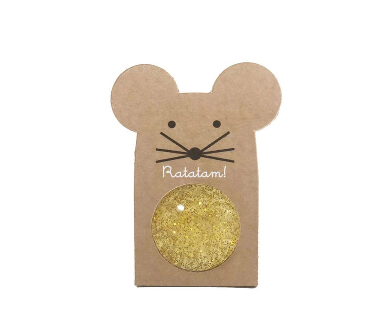 Glitter loptica skočica - zlatni miš