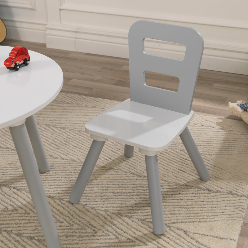 Komplet okrugli sto i dve stolice - Sivi