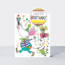 Čestitka - Happy Birthday - Mouse & Balloon