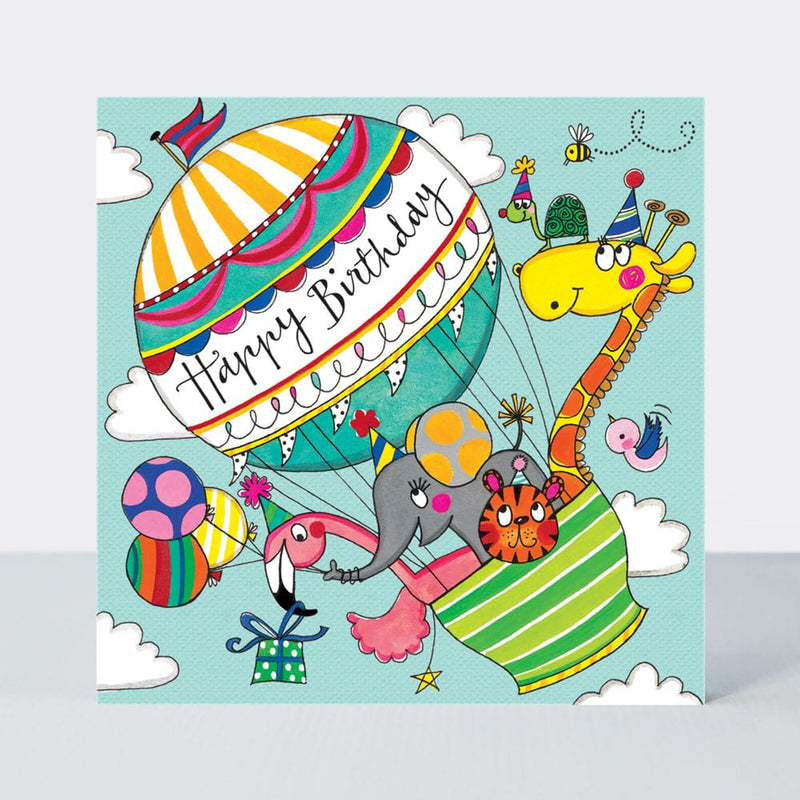 Čestitka puzzla - Happy birthday animals in balloon
